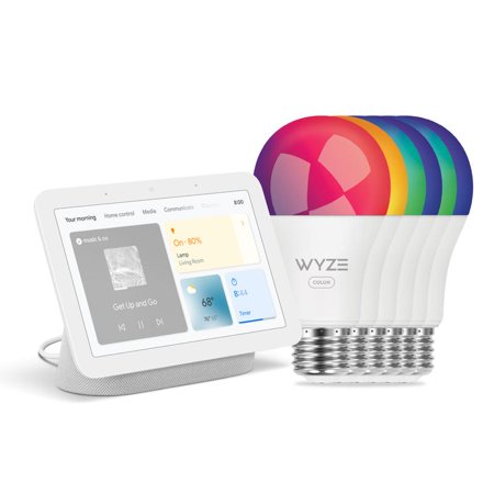 Google Nest Hub (2nd Gen) — 7-Inch Smart Home Display & Smart Speaker w/ Google Assistant, Control Lights/Locks/Devices, Thread/Matter, Play Audio Books & Music, Voice Control Microphone (Hey Google),