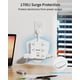 thumbnail image 4 of Cable de extensión corto Power Strip HOPOW de 10 cm, 12 AC, 4 USB, 4 of 7