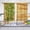 Green, variant on Short Tier Curtains for Kitchen Bathroom, Scandinavian Style Plants Cafe Curtains, Soft Airy Kitchen Sink Curtains with Kitchen Bathroom Window Curtains, 39" L x 27.5" W, 2 Panels