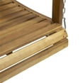 thumbnail image 5 of Afuera Living Modern / Contemporary Outdoor Acacia Wood Porch Swing in Teak, 5 of 12