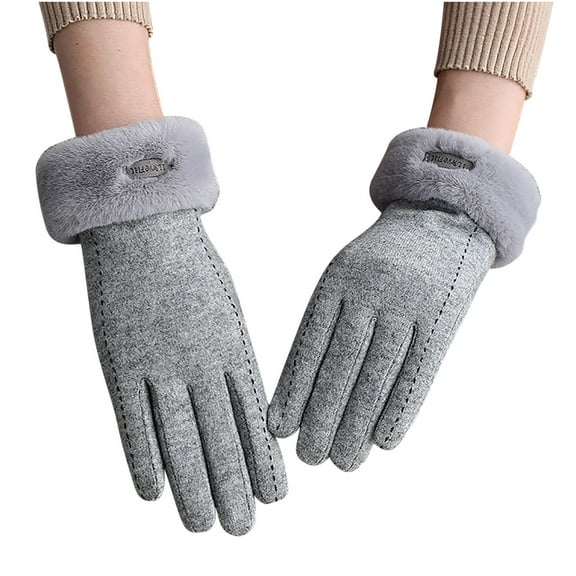 Grey Gloves,Gloves with Touchscreen Fingers,Women Winter Gloves Warm Touchscreen Gloves Windproof Gloves For Women Girls Winter Using,Womens Winter Touchscreen Gloves Cable(Gray 11*3in Women)