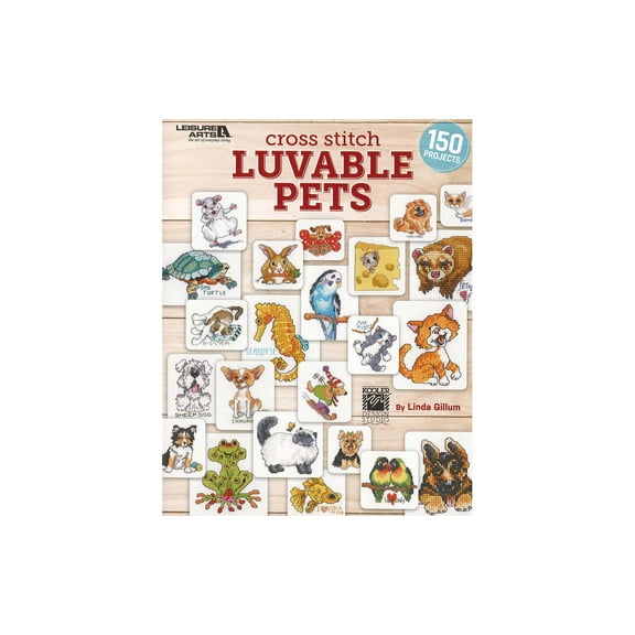 Leisure Arts Cross Stitch Luvable Pets Cross Stitch Book, Patterns, Books, Pattern Book, Design Books, Design Books