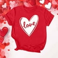 thumbnail image 4 of AOOCHASLY Valentine's Day Women's Tops, Fashion Women's Heart Print Graphic Cute Tee Shirt Funny T Shirt Tops, 4 of 7