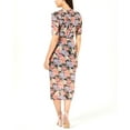 thumbnail image 2 of Leyden Womens Ruched Midi Dress, Multicoloured, X-Large, 2 of 2