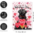 thumbnail image 2 of Black Lab Valentine House Flags 28x40 Double Sided Labrador Dog Valentines Day Garden Flag Large Valentine''s Banners for Outside, 2 of 7