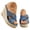 2-Blue, variant on Women’s Platform Wedge Sandals Comfortable Slip on Open Toe High Heels Outdoor Beach Party Dressy Casual Summer Slides (Black,7.5)