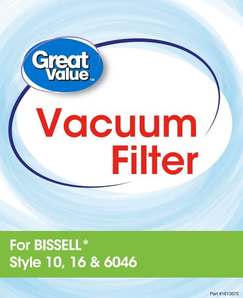 Great Value BISSELL Style 10, 16, & 6046 Vacuum Filter, 1 Count, 2341