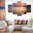 thumbnail image 1 of Beautiful Sunrise over Tranquil Sea - Seashore Canvas Art Print, 1 of 3