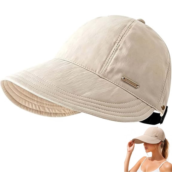 Wide Brim Sun Visor Hat for Women - UPF Protection Outdoor Visor for Face Neck Shade