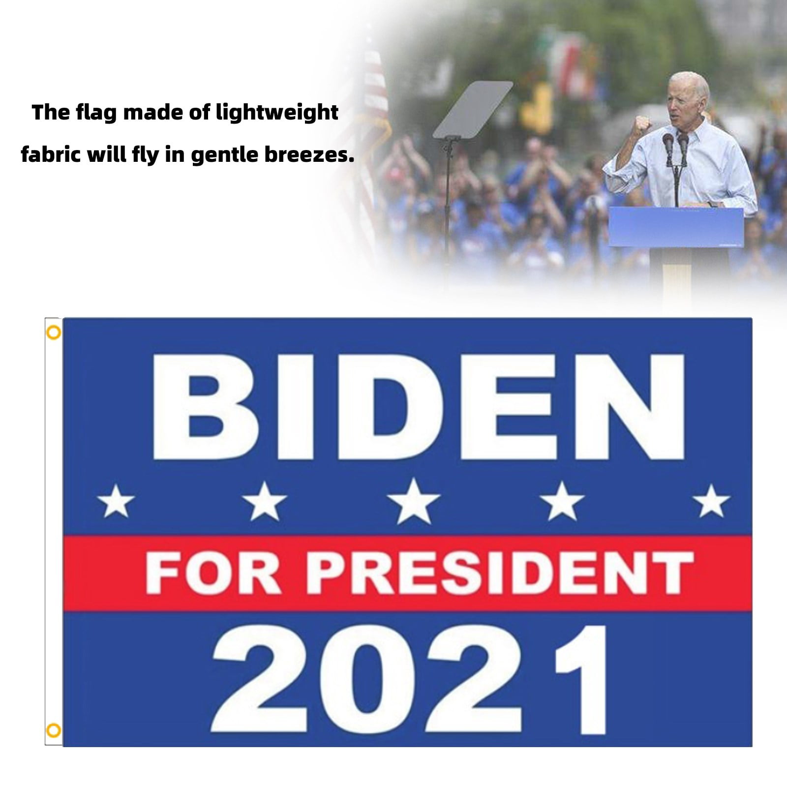 Joe Biden Flag FREE SHIPPING BLUE Harris Biden USA New Won Get Over It 2024 3x5' 