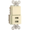thumbnail image 2 of P&S Lt Almond Rocker Switch 2.1A USB Charger Combination 15A 120VAC TM83USBLACC6, 2 of 2