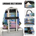 thumbnail image 3 of FORMRS Mini Backpack Purse for Women Travel Daypack Casual Shoulder Bag, Purple Window, 3 of 7