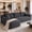 Dark Gray, variant on Aukfa 96" Cloud Sectional Sofa Deep Seat Boneless Couch L-Shaped Modular Couch, Left Chaise Corduroy Sofa for Living Room, Dark Gray