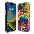 thumbnail image 3 of MUNDAZE Apple iPhone 13 Pro Shockproof Clear Hybrid Protective Phone Case Neon Rainbow Psychedelic Trippy Hippie Big Brain, 3 of 6