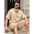 thumbnail image 3 of RICHCOIN Mens 2 Piece Sets Casual Outfit Summer Vacation Beach Short Sleeve T Shirts and Shorts for Men, 3 of 7