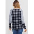 thumbnail image 3 of Plaid Long Sleeve Raglan Maternity Top, 3 of 3