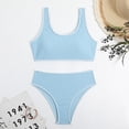 thumbnail image 7 of Girls Bikini Swimsuit Quick Dry Two Piece Girls Bikinis with Chest Pad Swimsuit Kids 8-9 Years, 7 of 7
