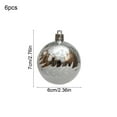 thumbnail image 3 of HomeDM 6Pcs Christmas Balls 6cm/2.36" Hanging Xmas Balls Ornaments Shatterproof Plastic Pendant for Christmas Tree Garland Decorative Balls Wedding Holiday Party Home Decor Silver, 3 of 6