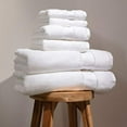 thumbnail image 2 of 100% Organic Cotton Bath Towel Set | Bathroom Luxury Towel Set of 6 | GOTS Certified | Hotel Premium Towels | 700 GSM | 2 Bath Towels 30 x 56 | 2 Hand Towels 16 x 30 | 2 Wash Cloths 13 x 13 | White, 2 of 4