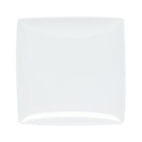 Excellante Classic White Extra Heavy Weight Melamine Dinnerware Collection 9" Square Plate, 1" Deep, Comes in Dozen