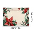 thumbnail image 3 of 4pc Christmas Placemats for Christmas Decorations, Durable Beautiful Table Mats for Xmas Party Kitchen Dining Decoration 17.71x11.81 Inch Multicolor, 3 of 8