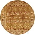 thumbnail image 1 of Ahgly Company Indoor Round Mid-Century Modern Mahogany Brown Oriental Area Rugs, 5' Round, 1 of 6