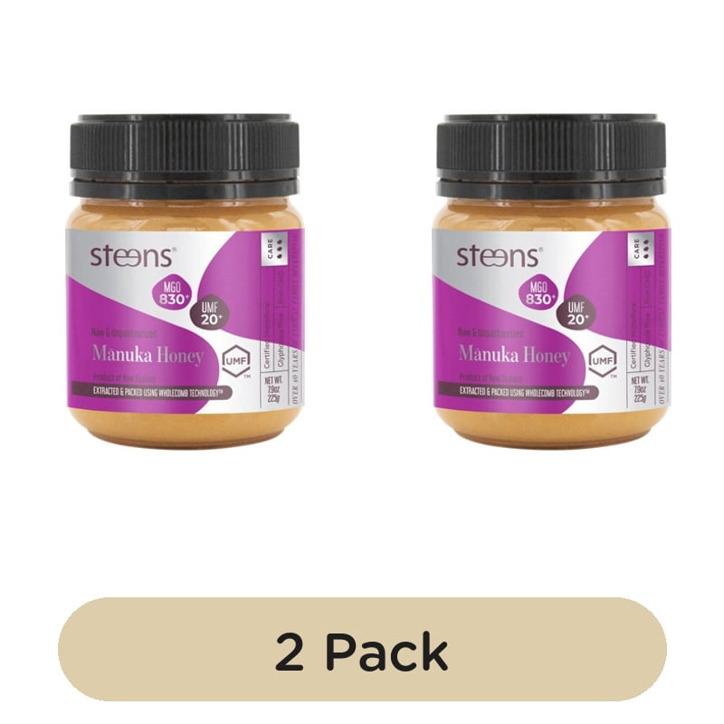 Steens MGO 830 UMF20 Manuka Honey 225g, British Import (Pack of 2)