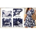 thumbnail image 6 of WellSize Plus size Dresses For Women Floral Casual V Neck Short Sleeve Sundresses Midi Summer Dress with Pockets, 6 of 8
