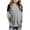 Light Gray, variant on Girl's Casual Big Kids Long Sleeve Striped Color Block Casual Tees With Pockets Girls Athletic Crop Tops for Dance Class Size 11-12 Years