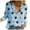 Blue, variant on Ichuanyi Womens Tops, Summer Womens Loose Daisy Printing Long Shirt Cotton Ladies Casual Tops T-Shirt Blouse