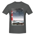 thumbnail image 4 of Bingfone 3d Lighthouse In The Surf Men'S Loose Fit Short-Sleeve Pocket T-Shirt, 4 of 7