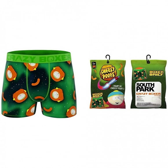 Crazy Boxers South Park Cheesy Poofs Boxer Briefs in Chips Bag-Medium (32-34)