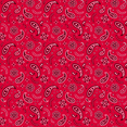 thumbnail image 1 of Red All Over Paisley Bandana - Single Piece 22x22, 1 of 1