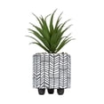 thumbnail image 4 of hometrends Gwinnett Faux Succulent in Chevron Pot, 4 of 6