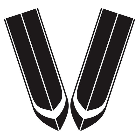 2 Pcs Car Sticker Cars Car Hood Decal Hood Decals Trunk Racing Stripe Truck Decals