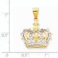 thumbnail image 2 of Beautiful 14K Rhodium Crown Pendant, 2 of 2