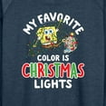 thumbnail image 3 of SpongeBob SquarePants - My Favorite Color Is Christmas Lights - Women's Lightweight French Terry Long Sleeve Shirt, 3 of 6