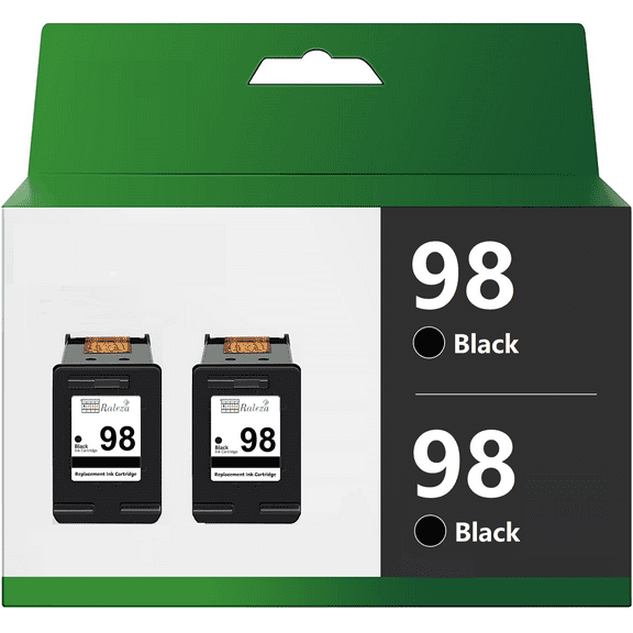 Compatible 98 (C9364W) High Yield Black Ink Cartridge Replacement for HP OfficeJet H470 100 150 6310 6310v PhotoSmart 8050 C4180 C4150 Deskjet 460 5940 Printer (2 Pack)
