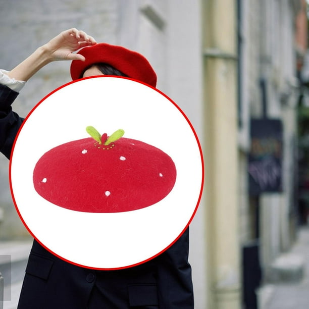 Gorro tipo de fresa para dama, gorro tipo para fiesta, inauguración de la casa, regalo, escenario de compras