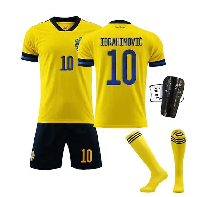 2022 nueva camiseta de fútbol para niños 10 # Ibrahimovic pantalones cortos de moda camisetas de fútbol traje calcetines/set-B10 amarillo-22 BmatwkZeng Bmatwk Jersey