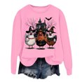 thumbnail image 3 of WILLBEST Chandails à Capuche Femmes Chandail Tendance à Capuche Imprimé Lettre Col Rond pour Automne & Hiver, 3 of 3