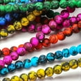 thumbnail image 2 of U8MO 50pcs 8mm Round Black Spots Coated Opaque Glass Beads lot for Jewelry Making-Orange, 2 of 6