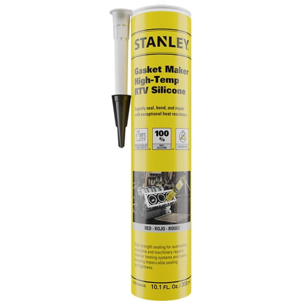 Gasket Maker STANLEY, silicona RTV de alta temperatura, 300 ml, roja, 1 paquete