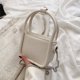 thumbnail image 5 of Bolso bandolera de cadena de moda, bolso pequeño portátil de nicho, blanco, 5 of 6