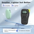 thumbnail image 2 of E10 Mini Bluetooth Label Maker Machine with 3 Tapes, Waterproof Label, Versatile App 40+ Fonts and 600+ Icons, Inkless Labeler for Home, Kitchen, School, Office Organization, Green, 2 of 5