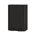 thumbnail image 1 of JoanKaren Dual Compartment Step Trash Can,16 Gallon Stainless Steel Kitchen Garbage Bin with Soft-Close Lid,Matte Black, 1 of 6