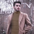 thumbnail image 6 of NY Threads Men's Ribbed Turtleneck Slim Fit Pullover Casual Long Sleeves Basic Top, XX-Large, Khaki, 6 of 10