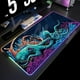 thumbnail image 5 of Alfombrillas de ratón, alfombrilla de escritorio RGB, alfombrilla para teclado de juegos, alfombrilla de ratón LED para jugador XXL, alfombrillas de ratón luminosas, diseño de pulpo, 5 of 5