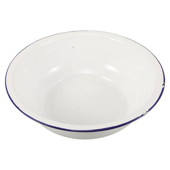 MRLESS Enamel Wash Basin Enamel Mixing Bowl 32cm Foot Soaking Basin Face Washing Basin Enamelware Salad Bowl Soup Bowl For Kitchen Bathroom