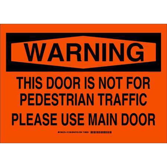 BRADY Safety Sign,10" x 14",Aluminum 11138